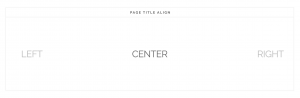 Page Title Alignment